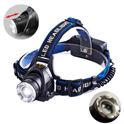 China Wholesale 10W XML T6 High Head Zoomable Moving Head Light Powerful Powerful Charging DC Head Torch Flashlight Rechargeable Headlamp For Running, Camping for sale