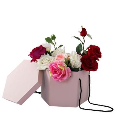 Китай Yi wu factory Custom Luxury Florist Bouquet Paper Square Rose Box Packaging Flower Gift Box Flower Box продается