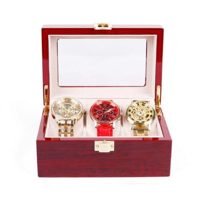 China High grade Luxury custom logo storage cases display wooden veneer watch boxes gift packaging box watches en venta