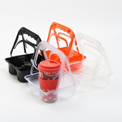 China Disposable Coffee Cup Holder Plastic Universal Folding Drink Hot Food Wine Milkshake With Your Logo zu verkaufen