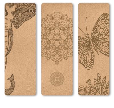 China Dropshipping Eco-Friendly Private Label Eco-Friendly Custom Eco Friendly Natural Organic Cork Strip Yoga Mat for sale