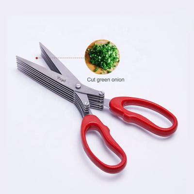 China Best Selling Universal Cutting Kitchen Multifunctional Scissors with Cutter White Onion Scissors for sale