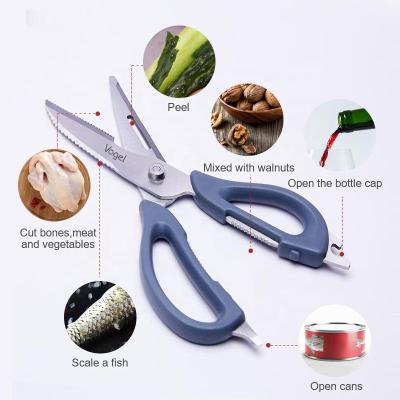 China Universal Cutting High Quality PP Handle Blade Thickness 3.0mm Cutter Smart Kitchen Multifunctional Scissors for sale