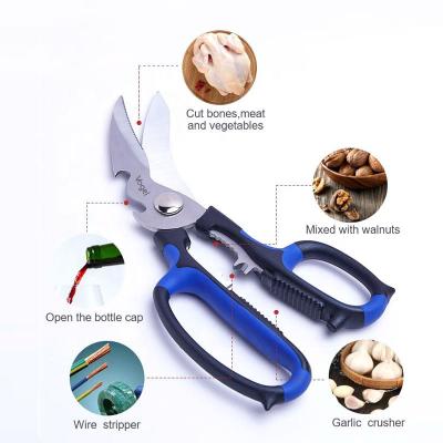 China High Quality Safety Stainless Steel Universal Kitchen Cutting Scissors for Chicken Bone Scissors for sale