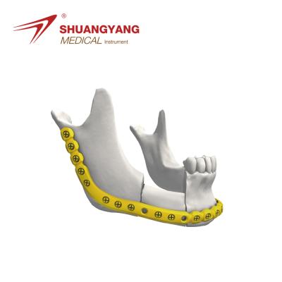 China Lower Jaw Medical Pure Maxillofacial Trauma Reconstruction Titanium Anatomical Orthopedic Locking Plate for sale