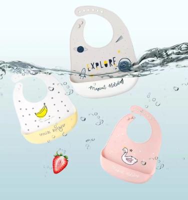 China Washable Newborn Baby Feeding Drool Silicone Infant Bib Printed Sublimation Baby Bibs Wholesale for sale