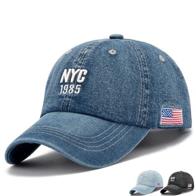 China COMMON Summer Outdoor Travel Covers Baseball Fashion Cap Headwear Denim Hat For Unisex for sale