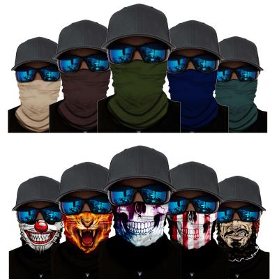 China Protect Balaclava Mask Ghost Skull Bandana Scarf Shield Headband Seamless Magic Skeleton Head Sports Headwear Bandanas Men for sale