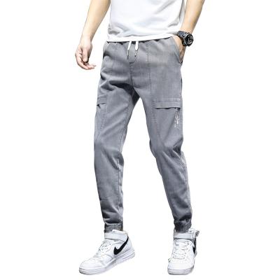 China Imitation Korean Style Solid Cropped Men's Overalls Breathable Loose Loose Loin Pants Mens Nylon Pants for sale