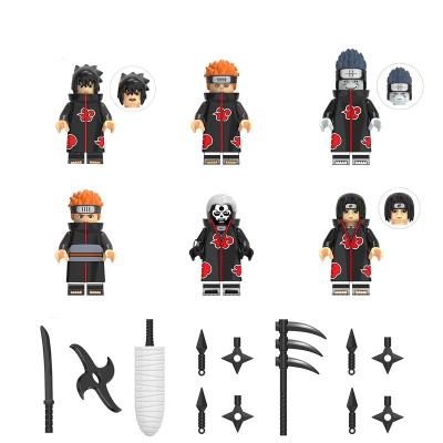 China Children Building Blocks Building Blocks Toy Sasuke Uchiha Yahiko Hoshigaki Kisame Hidan Anime Cartoon Mini Action Figures Assembly Toys for sale