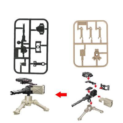 China DIY Brick M2 Heavy Machine Gun Construction WW2 Rifle Equipped US Soldiers Army Building Blocks Weapon Accessory Military Pack Brick Sets Toys for sale