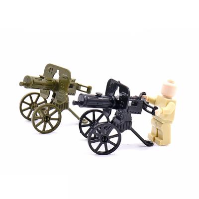 China DIY Building Brick Fitted Anti-aircraft Gun Cannon WW2 Soldiers Accessories Army Weapon Military Pack Building Blocks Brick Sets Toys for sale