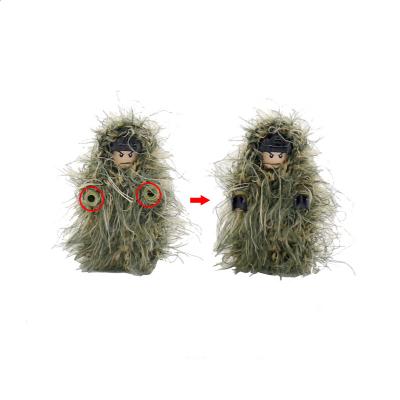 China DIY Building Brick Fitted Ghillie Suit Camouflage Clothing WW2 Soldiers Accessories Military Army Weapon Pack Building Blocks Brick Sets Toys for sale