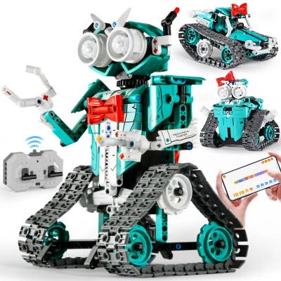 China High Quality 3in1 Electric Brick Action DIY RC Robot Car Building Blocks 2.4G Building Blocks Remote Control Fighting Model Toys Sets for sale