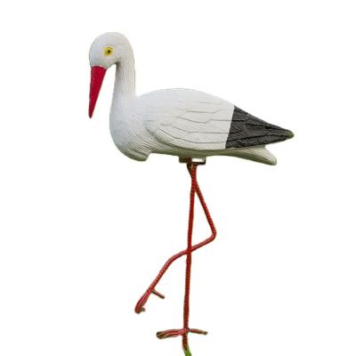 China High Quality Cheap Standing Plastic White Crane Decoy Waterproof For Garden Decoration for sale