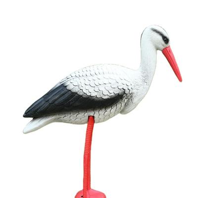 China Raincoat stork. Modern Creative Crafts Resin Bird Outdoor Model Display W/Stake Artificial Decoy Animals for sale