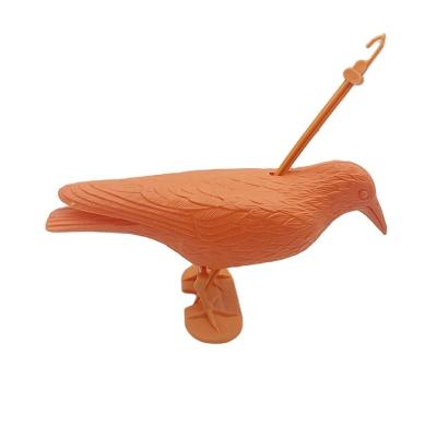 China Art Decor Plastic Orange Crows Ornament to Scare Bird Crow Plastic Alert for sale