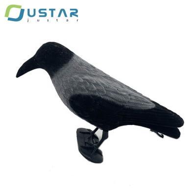 China Art Decor Artificial Style Animal Bird Reflector Assembled Gray Crow Ornaments Bird Reflector Farm For Bird Repellent for sale