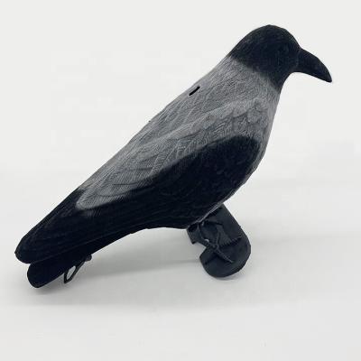 China Art Decor Flocked Gray Plastic Remind Ornaments To Scare Bird Crow Plastic Alert for sale