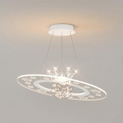 China Creative Simple Modern American Study Place Entertainment Room Scandinavian LED Chandelier Bedroom Crown Dining Room Lamp YSL5210 for sale