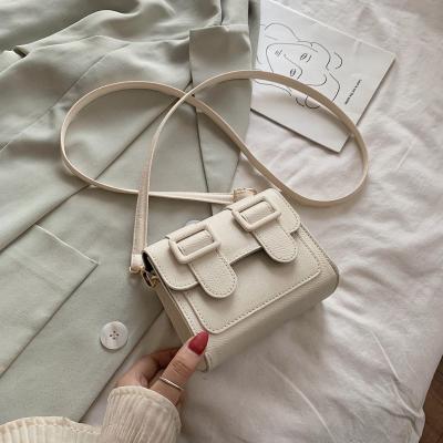 China Fashion Mini Shoulder Bag Women Bag 2022 Ladies Fashion Handbags Leather Trim Sling Bag for sale