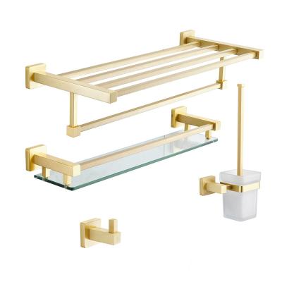 China Modern All Bathroom Accessories Copper Wall Mounted Towel Rack Towel Rack for sale