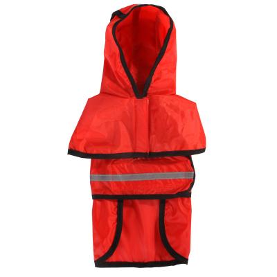 China Factory direct sales viable spring and summer pet raincoat Cat Waterproof Clothes Dog Reflective hooded raincoat for sale