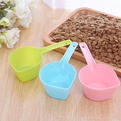 China Viable Dog Food Scoop Factory Color Pet Cat Food Shovel Plastic Dog Food Shovel for sale