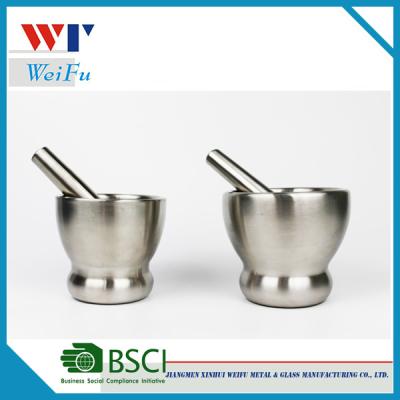 China Viable Etched Mortar and Stainless Steel Pestle for sale