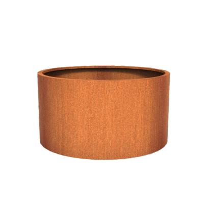 China Garden and Yard Corten Steel Round Planter for sale