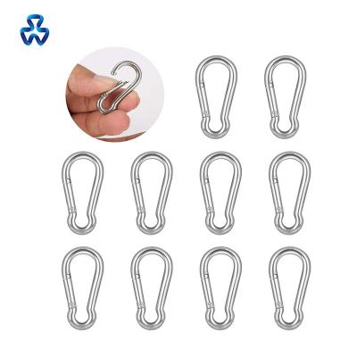 China Bag Handbag Purse Carabiner Stainless Steel Clip Spring Snap Hook M4 1.57 Inch Heavy Duty Carabiner Clips For Wrenches Swing Camping Set Fish for sale