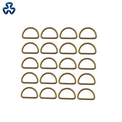 China Factory Custom Bronze Metal D Ring Semi-Circular Universal D Clip Purse Bag Purse For Hardware Bags Ring Hand DIY Accessories for sale