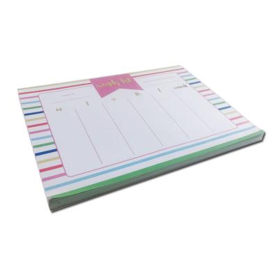 China 8.5 x 11 Magnetic Weekly Planner Notepad with 52 Tear Off Sheets for sale