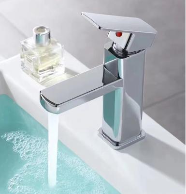 China Thermostatic Faucets Modern Single Handle Bathroom Water Tap Chrome Hot and Cold Bathroom Faucets basin mixer faucet for sale