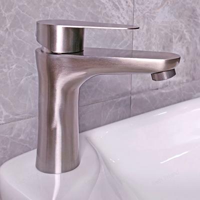 China Metered Faucets single faucet bathroom accessories family use 304 stainless steel faucet washbasin faucet for sale