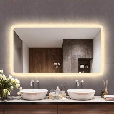 China Modern Smart glass led mirror bathroom led light up mirror with frameless intelligent mirror factory price for sale