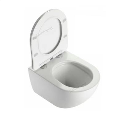 China Dual-Flush Low price toilet factory bathroom wall mounted toilet bowl of p-trap rimless ceramic wall hung toilet for sale