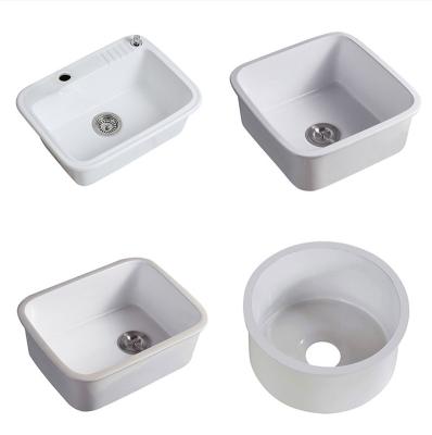 China Without Faucet Classical Different Shape Durable Easy Clean Deep Single Bowl above /Under Mounted Kitchen Sinks  Ceramic Farmhou kitchen sink for sale