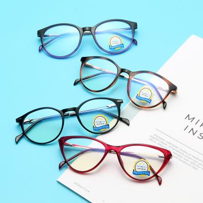 China FASHION Multi Style Fashion Anti Blue Light Blocking Glasses Women Men TR90 Round Optical Frame Cat Eye Eyeglasses Frames for sale