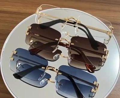 China Fashion Sunglasses New arrival Fashion Frameless Sunglasses with Square Multicolor Gradient Sunglasses for sale