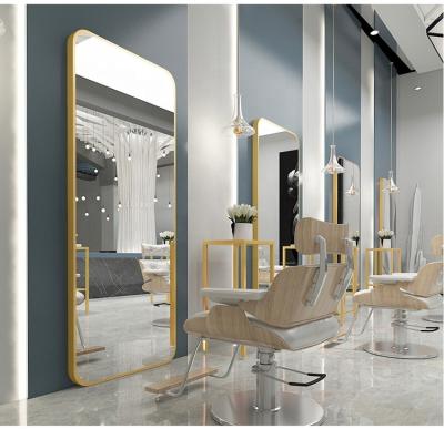 China Traditional Full Floor Standing Mirrors Decor Wall Large For Barber Shop Bathroom With Light Mirrored Bracket for sale