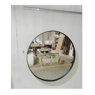 China Traditional Elegant Wall Decorative Bathroom Dining Room Stainless Steel Hanging Mirror for sale