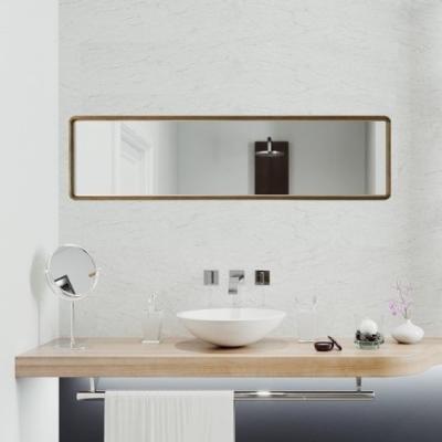 China Wooden Wall Hung Mirror Bathroom Decorative Corners Transitional Wholesale Nordic Drapery Ray Style Frame for sale