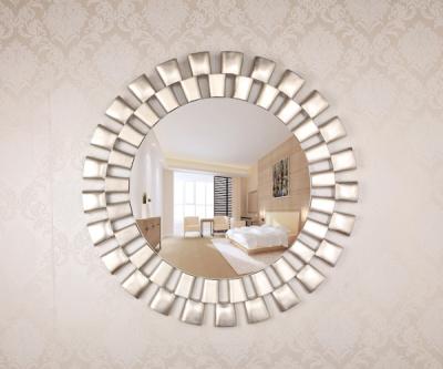 China Large Transitional Gold Antique Round Living Room Mirrors Decor Wall Hanging Decorative Mirror for sale