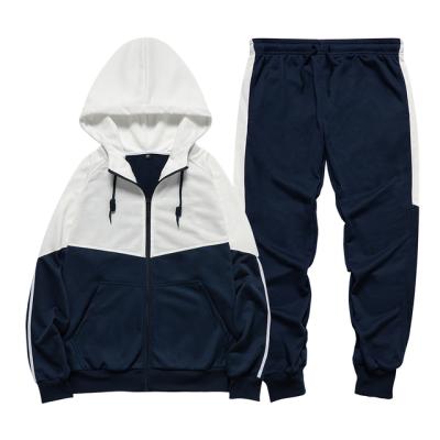 China Antibacterial Service Autumn Pure Color Sportswear Set Custom OEM ODM 2 Pieces Hoodies + Pants Sweatsuits For Men for sale