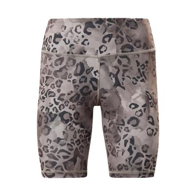 China Breathable Custom Gym Shorts Women Running Leopard Training Shorts For Women for sale