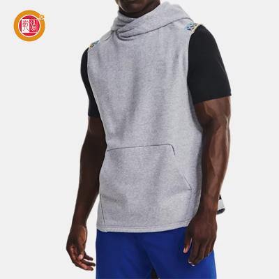 China Wholesale Breathable Short Sleeve Workout Men's Gym Sweatshirt Cotton Solid Color Custom Hoodies Pullover Hoodie for sale