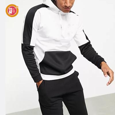 China Anti-Static Men Customize Hoodies Black And White Logo Spring Sport Hoodie Casual Men Sport Wear Hoodies for sale