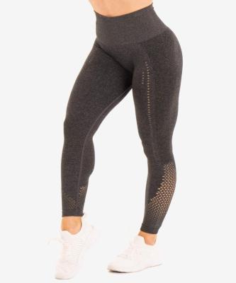 China Breathable Women Gym Yoga Leggings Ladies Yoga Wear Women Hollow Out Yoga Pants for sale