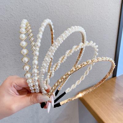 China Decorate High Quality Hair Accessories Wedding Pearl Hair Band Headband Supplie for sale